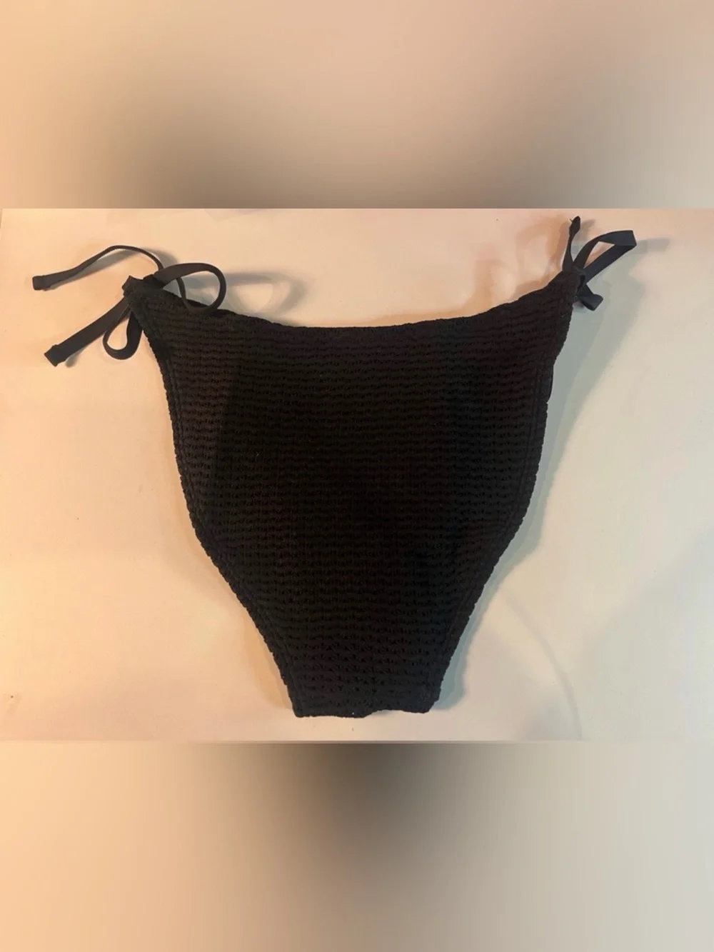 J.Crew Crochet string bikini bottom in black - Picture 7 of 8